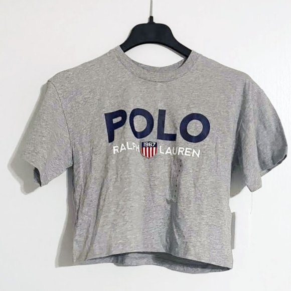 Polo Ralph Lauren 1967 Cropped Tee Shirt - Picture 1 of 1